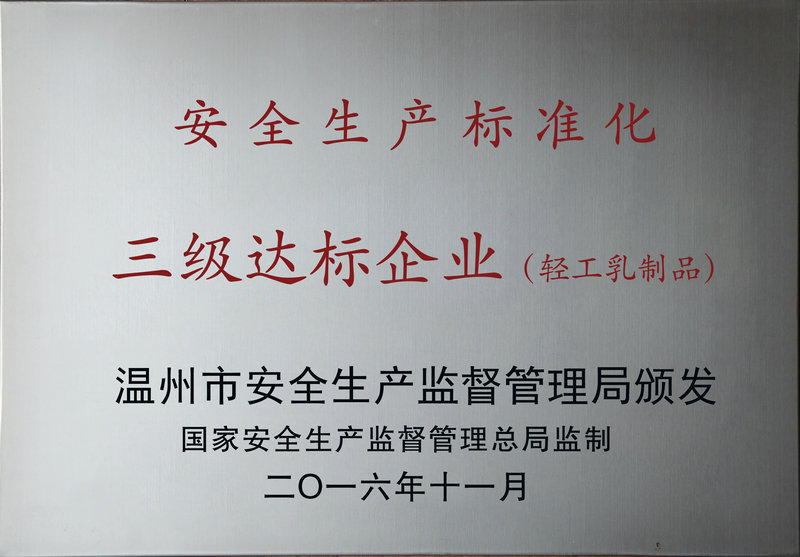 安全生產標準化三級達標企業